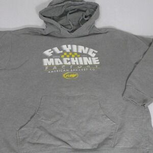 FMF Women XL Hoodie Gray Flying Machine Factory Racing Motocross Skater Gorpcore